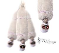 Animatronics Halloween Animatronics - Décoration à suspendre à LED - 25 x 75 cm - Compressible - Yeux lumineux - Son effrayant - Décoration pour maison fantôme - Décorations d'Halloween