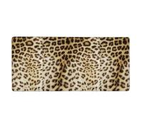 Animaux à Peau de léopard,Tapis de Souris Grand Format pour Ordinateur, avec Base antidérapante en Caoutchouc, 40 x 90 cm