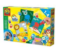 Animaux à peindre à la main et au doigt - SES CREATIVE - My first - Activité sensorielle - 16 Cartes + autocollants - Age : 1+