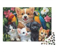Animaux adorables Animaux Jeu éducatif Amusant Convient à Toute la Famille Difficulté élevée mais Pas ennuyeux 500 pièces (52x38cm)
