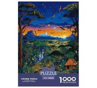 Animaux africains Puzzle 1000 Pièces Cadeau Unique Art Jeu Éduchatif Défi Jouet À De Qualité Supérieure Peinture Art pour Adultes Et Enfants 38x26cm/1000pcs