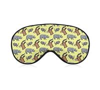 Animaux africains sommeil masque pour les yeux doux sommeil couverture bandeau masque de sommeil couverture pour sommeil voyage