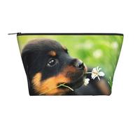 Animaux Animal Mignon Chien Chiot Rottweiler, Trousse de Toilette Trousse de Maquillage Sac à cosmétiques Trousse de Toilette de Voyage Portable
