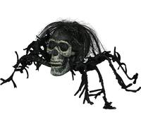 Animaux Araignées Squelettes Décoration Horreur Halloween Tête de mort Figurine décorative Arachnide effrayante Araignée effrayante Visage squelette, Couleur : Gris