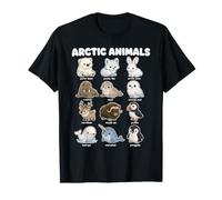Animaux Arctiques Ours Polaire Renard Phoque Mignon Zoo T-Shirt