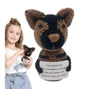 Animaux Au Crochet Inspirants - Jouets Pour Chiens Au Crochet Positifs Pour Le Confort Émotionnel | Animaux Au Crochet En Peluche Faits À La Main Pour Thanksgiving, Noël Et Cadeaux De Vacances Bien Pe
