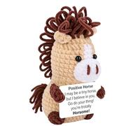 Animaux Au Crochet Positifs Cheval Tricoté de Collection
