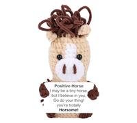 Animaux Au Crochet Positifs,Cheval Tricoté de Collection - Animaux inspirants au crochet - Pour anniversaire, crémaillère, Noël, cadeau pour chaussette de Noël, ami, collègue, maison, pièce, hommes, f