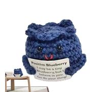 Animaux au Crochet positifs : Lapin d'oignon et Myrtille, Jouet Fait à la Main | Adorable de Dessin animé, décoration créative pour Tenir des Cartes | Décoration de fête d'anniversaire