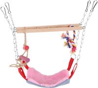 Animaux Birds Perroquets à grimper Jouets Coloré Échelle à balancer Accessoires de litReproduction suspendu Rose