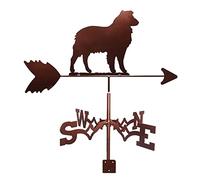 Animaux Chien Girouette Ferme Rétro Girouette Indicateur de Direction du Vent Support en Métal Extérieur Girouette Outil de Mesure Professionnel pour Cour