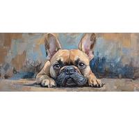 Animaux chiens Diamond Painting Adulte, 5D DIY Peinture Diamant Complet Set, Diamant Cristal Art Broderie Adultes Enfants Peinture Kit, pour Décoration Murale Maison Créatifs Cadeau 50x120cm v-112