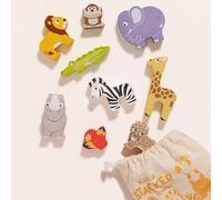 Animaux d'afrique en bois FSC à empiler