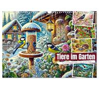Animaux dans le jardin - Rencontres animales dans l'oasis verte (calendrier mural 2026 DIN A3 paysage) - Calendrier mensuel CALVENDO