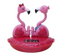 Animaux dansants à énergie solaire - Figurine de flamant rose - Décoration de table de Saint Valentin pour tableau de bord de voiture, secouant la tête