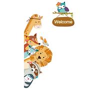 Animaux de Bande dessinée Stickers muraux Bricolage Enfants Stickers muraux pour Chambres d'enfants bébé Chambre Armoire Porte décoration