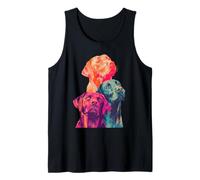 Animaux de Compagnie colorés Labrador Retrievers Vibrant Chiens d'été Débardeur