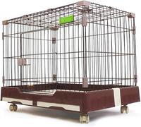 Animaux de compagnie d'intérieur de petite et moyenne tailleEnclos de plain-pied avec salle de bainMaison for animaux de compagnie facile à nettoyerCadeaux for animaux de compagnie(Brown,82*57*66)
