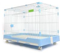 Animaux de compagnie d'intérieur de petite et moyenne tailleEnclos de plain-pied avec salle de bainMaison for animaux de compagnie facile à nettoyerCadeaux for animaux de compagnie(Blu,74*49*56)