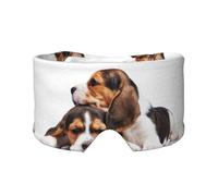 Animaux de compagnie mignons Chiots Beagle Chiens,Masque pour les yeux bloquant la lumière Cache-yeux et cache-oreilles pour le sommeil