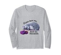 Animaux DE Compagnie Si tu m'aimes, Donne-Moi du Chocolat Manche Longue