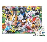 Animaux de Compagnie Sports Fun Puzzle 1000 Pièces Educa Jouet Jeu D'Intelligence Décoration Intérieure Animaux Jeu Éducatif Challenge Toy Adultes & Enfants des 14 Ans 38x26cm/1000pcs