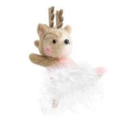 Animaux de décoration de Noël - Composition en feutre faite à la main, artisanat texturé en peluche, pendentif doux et fantaisiste, embellissement saisonnier festif | accessoire de vacances créatif
