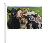 Animaux de ferme Vache Bovins,Drapeau de jardin, bannière décorative, drapeau double face, 2 x 3 pieds, pour extérieur et intérieur