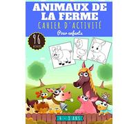 Animaux de la Ferme: Cahier d'activité pour enfants 4-8 Ans Filles & Garçons | Livre enfant 96 activités, jeux et puzzles pour apprendre sur La Ferme ... point, Labyrinthe et plus | Cadeau éducatif.