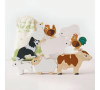 Le Toy Van – Jeu d'empilement PL141 Petilou – 9 animaux, sac, bois FSC, sans plastique, dès 18 mois