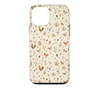 Animaux de la Ferme - Motif Floral Cottagecore, Poulet et Canard - Esthétique Coque pour iPhone 12 Mini