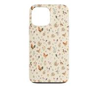 Animaux de la Ferme - Motif Floral Cottagecore, Poulet et Canard - Esthétique Coque pour iPhone 13 Pro Max