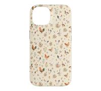 Animaux de la Ferme - Motif Floral Cottagecore, Poulet et Canard - Esthétique Coque pour iPhone 14