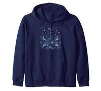 Animaux de la forêt festifs Noël Fantaisie Dessin épisodique Sweat à Capuche