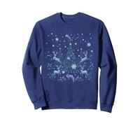 Animaux de la forêt festifs Noël Fantaisie Dessin épisodique Sweatshirt