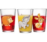 Ritzenhoff & Breker Lot de 3 verres pour enfant - 205 ml - Motif animaux de la forêt - Avec motif hérisson/blaireau - Passe au lave-vaisselle