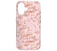 Animaux de la forêt Orange et Rose en Toile, Ours, Lapin, cerf, Renard Coque pour iPhone 17