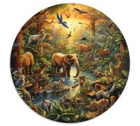 Animaux de la Jungle 1000 Piece Science Fiction Jigsaw Puzzle for Adults Family Challenge Toys Stress Relief Puzzle Cultivate The Spirit of Teamwork for Family Decorations 1000pcs (67.5x67.5cm)