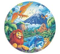 Animaux de la Jungle 1000 Pieces Jigsaw Puzzles for Adults Family Challenge Toys Stress Relieving Entertainment Cultivate The Spirit of Teamwork for Family Decorations 1000pcs (67.5x67.5cm)