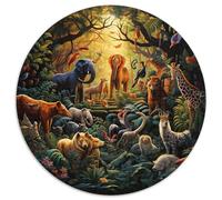 Animaux de la Jungle 1000 Pieces Science Fiction Jigsaw Puzzles for Adults Family Challenge Toys Stress Relieving Entertainment Cultivate The Spirit of Teamwork for Adults Gifts 1000pcs (67.5x67.5cm)