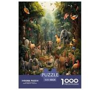 Animaux de la Jungle | RainForêt Puzzle 1000 Pièces, Défi Difficile Jouet Amusant pour Adultes Et Enfants Jeu Éducatif Décor Mural & Cadeau Premium 38x26cm/1000pcs