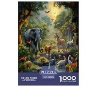 Animaux de la Jungle | RainForêt Puzzle 1000 Pièces, Défi Ingénieux Jouet Amusant pour Adultes Et Enfants Jeu Éducatif Décor Mural & Cadeau Unique 38x26cm/1000pcs