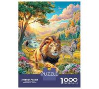 Animaux de la Savane Africaine Puzzle 1000 Piece pour Adultes, Puzzle Difficile Jeu D'adresse pour Toute La Famille 38x26cm/1000pcs