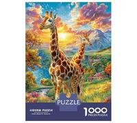 Animaux de la Savane Africaine Puzzle 1000 Pièces Difficile-Jeu De Réflexion pour Adultes Et Enfants (14+),Jeu De Défi Intellectuel 52x38cm/1000pcs
