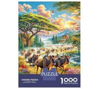 Animaux de la Savane Africaine Puzzle 1000 Pièces, Difficile Puzzles pour Adults EnfFourmi, Jeu De Défi Intellectuel 70x50cm/1000pcs