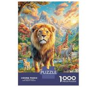 Animaux de la Savane Africaine Puzzle 1000 Pièces pour Adultes Et Adolescents De 14 Ans Et Plus, Jeu De Défi Intellectuel 52x38cm/1000pcs