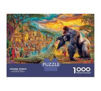 Animaux de la Savane Africaine Puzzle 1000 Pièces pour Adultes Et Adolescents De 14 Ans Et Plus, Jeu De Défi Intellectuel 38x26cm/1000pcs