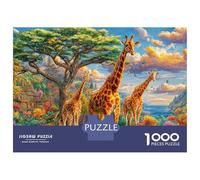 Animaux de la Savane Africaine Puzzle 1000 Pièces pour Adultes Et Enfants, Difficile Puzzles, Activité Familiale Captivante,Jeu De Défi Intellectuel 52x38cm/1000pcs