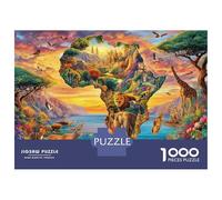 Animaux de la Savane Africaine Puzzle 1000 Pièces pour Adults Et Enfants, Jeu De Défi Intellectuel Puzzles38x26cm/1000pcs