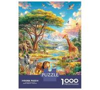 Animaux de la Savane Africaine Puzzle 1000 Pièces, Puzzles Difficiles, Adaptés Aux Adultes Et Aux EnfFourmis, Jeu De Défi Intellectuel 52x38cm/1000pcs